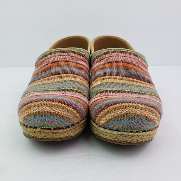 Dansko Vegan Womens Size EU 36 US 5.5-6 Striped Multi Slip On Work Clog Shoes - Picture 6 of 13